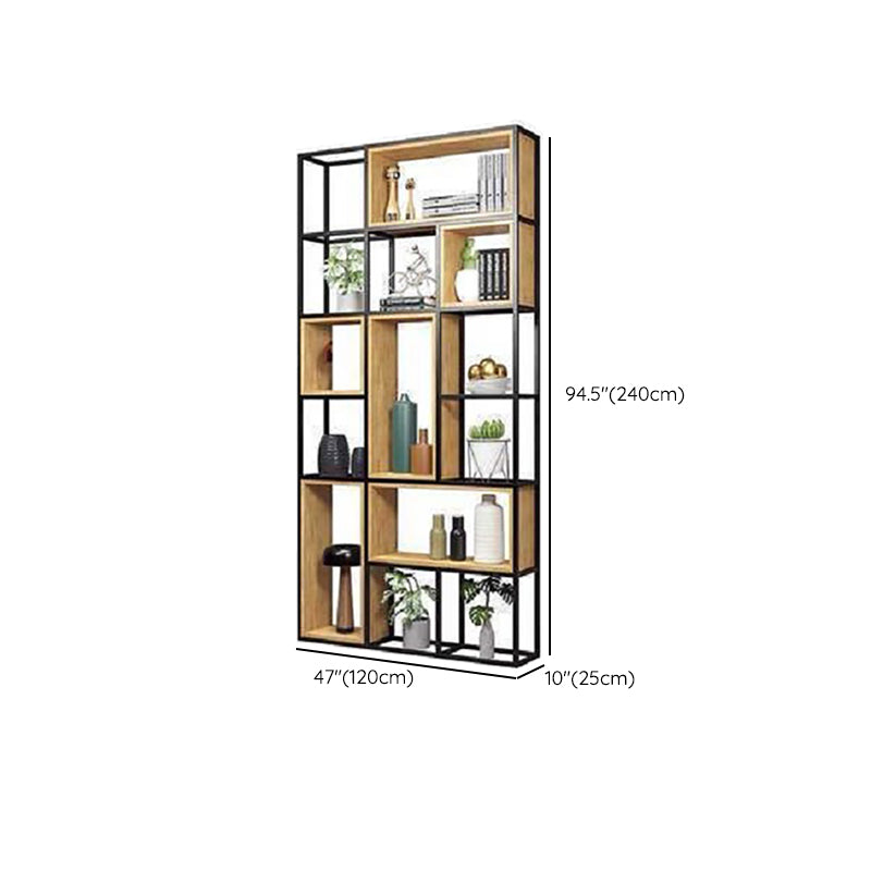 9.84" W Industrial Antique Finish Shelf Bookcase Etagere Metal Bookshelf