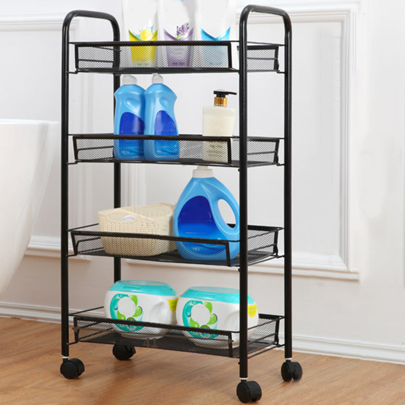 Standard Metal Bookshelf Contemporary Open Back Bookcase with Shelves