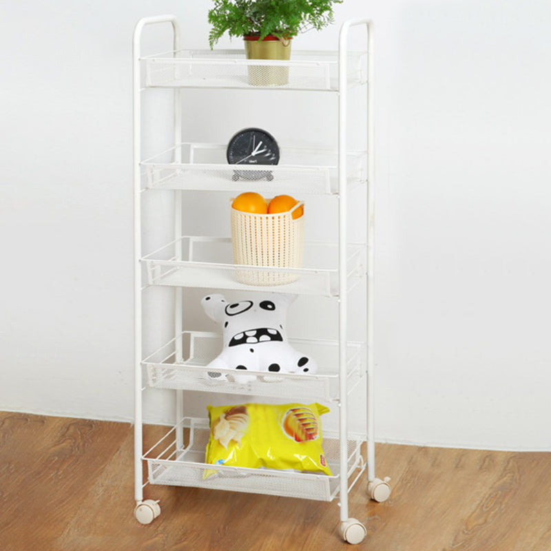 Standard Metal Bookshelf Contemporary Open Back Bookcase with Shelves