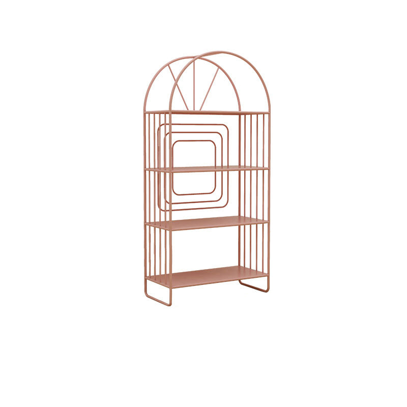 Modern Metal Bookcase Standard Open Back Bookshelf with Shelves
