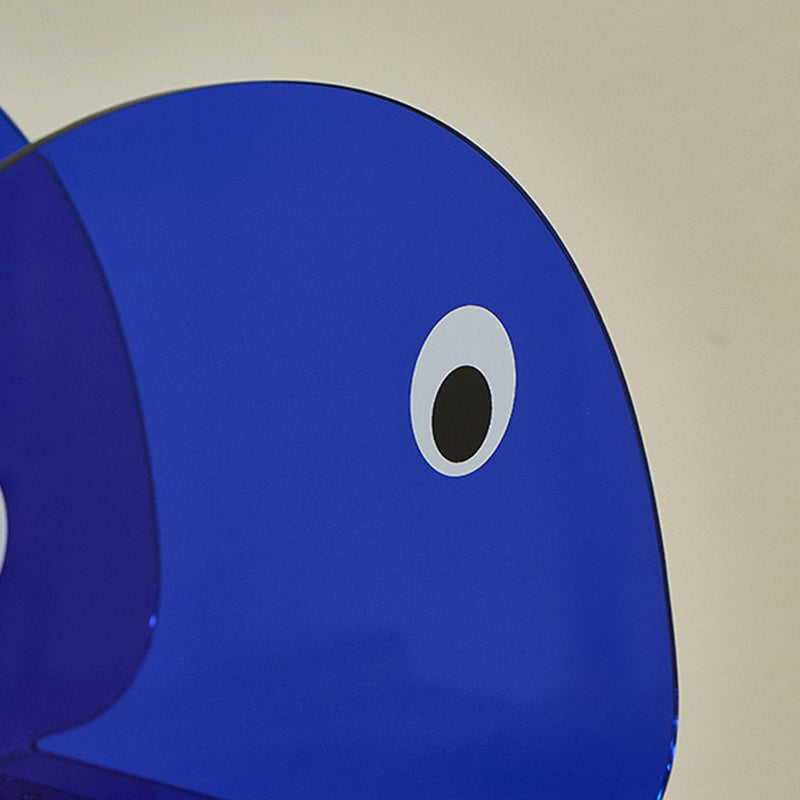 Modern Antique Finish Shelf Bookcase Acrylic Geometric Bookshelf