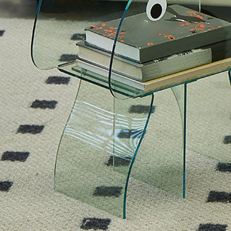 Modern Antique Finish Shelf Bookcase Acrylic Geometric Bookshelf