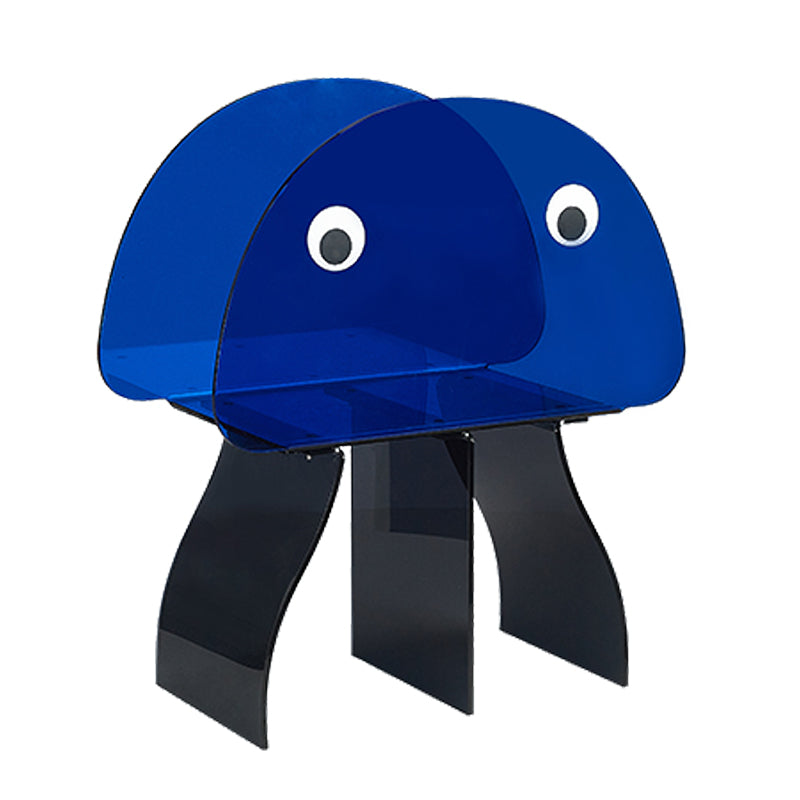 Modern Antique Finish Shelf Bookcase Acrylic Geometric Bookshelf