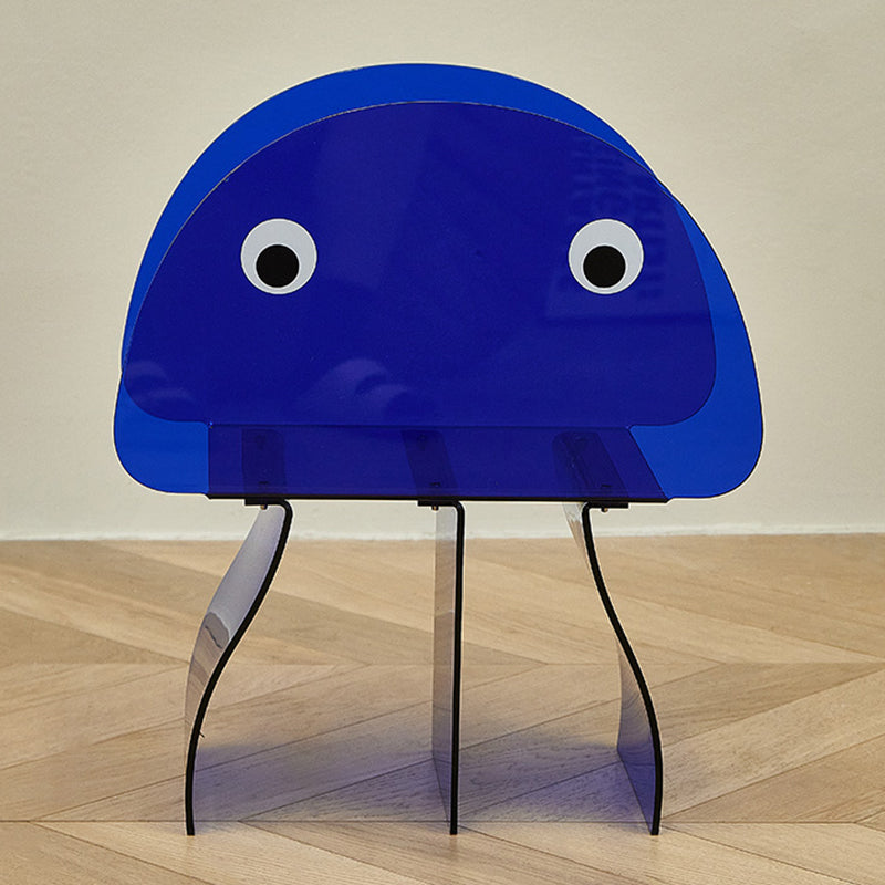 Modern Antique Finish Shelf Bookcase Acrylic Geometric Bookshelf