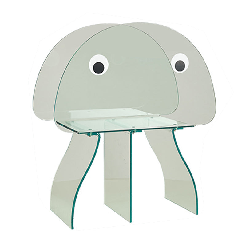 Contemporary Antique Finish Shelf Bookcase Geometric Shape Bookshelf