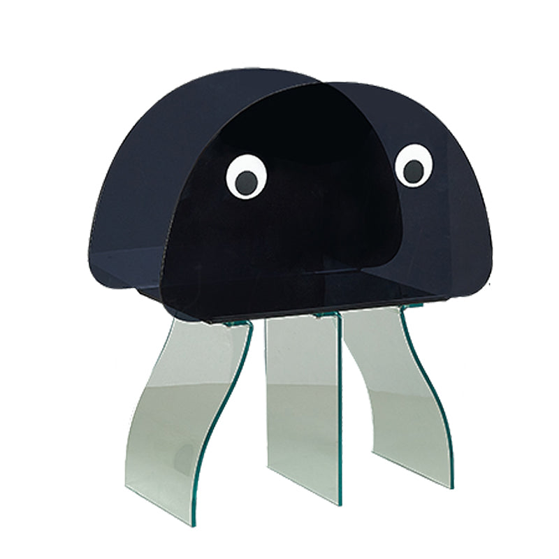 Contemporary Antique Finish Shelf Bookcase Geometric Shape Bookshelf