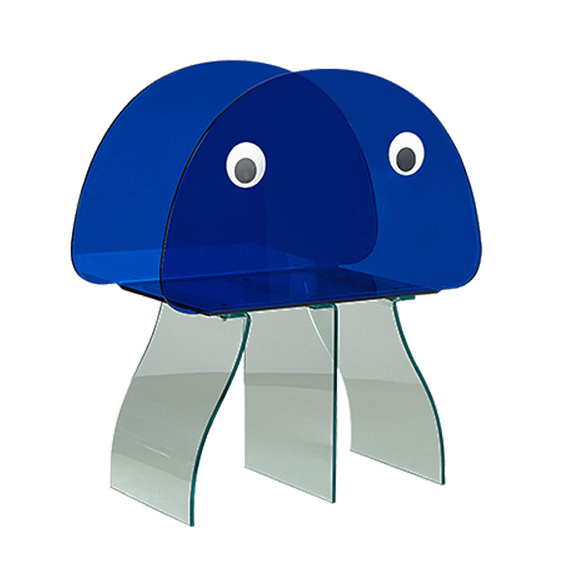 Contemporary Antique Finish Shelf Bookcase Geometric Shape Bookshelf