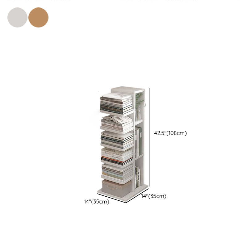 Modern Engineered Wood Bookshelf Standard Bookcase with Shelves