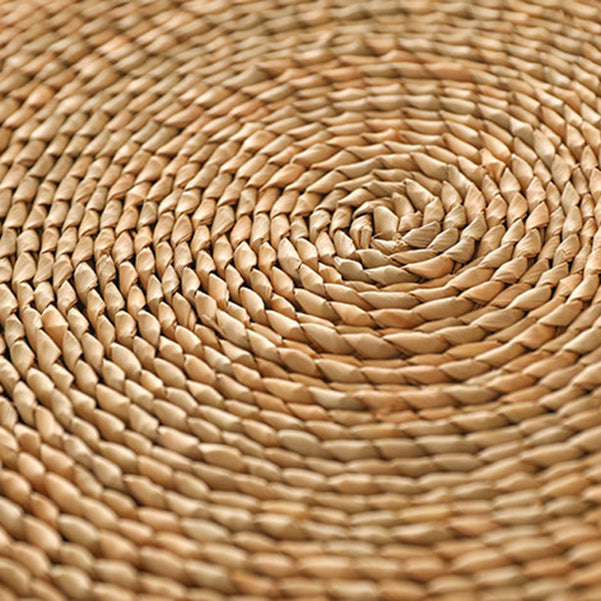 Traditional Poof Tribal Pattern Cylinder Shape Rattan Tear Resistant Pouf