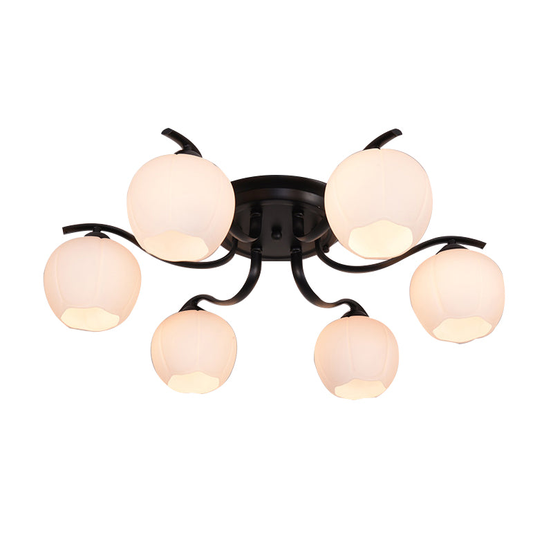 Sputnik Semi Flush Mount Minimalist Glass Semi Flush Light Fixtures