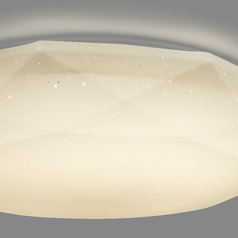 Modern 1 - Light Flush Mount Iron and Acrylic LED Ceiling Flush in White