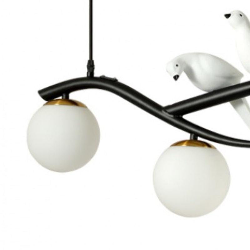Modern Kitchen Island Lighting Black/Golden Globe Shaded Ceiling Light for Foyer