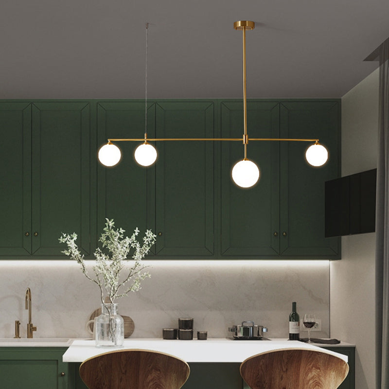 Linear Ceiling Pendant Light Modern Glass Pendant Light Fixtures for Dining Room