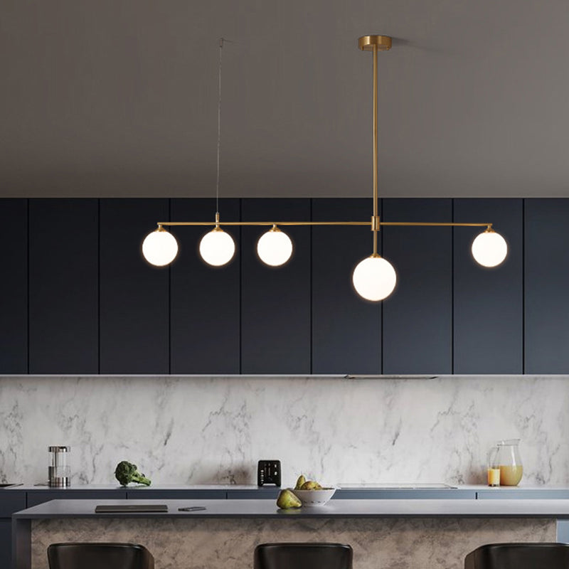 Linear Ceiling Pendant Light Modern Glass Pendant Light Fixtures for Dining Room
