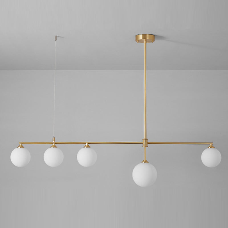 Linear Ceiling Pendant Light Modern Glass Pendant Light Fixtures for Dining Room