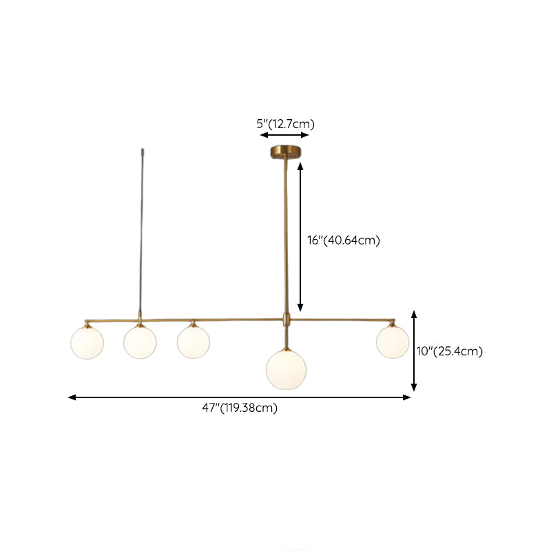 Linear Ceiling Pendant Light Modern Glass Pendant Light Fixtures for Dining Room