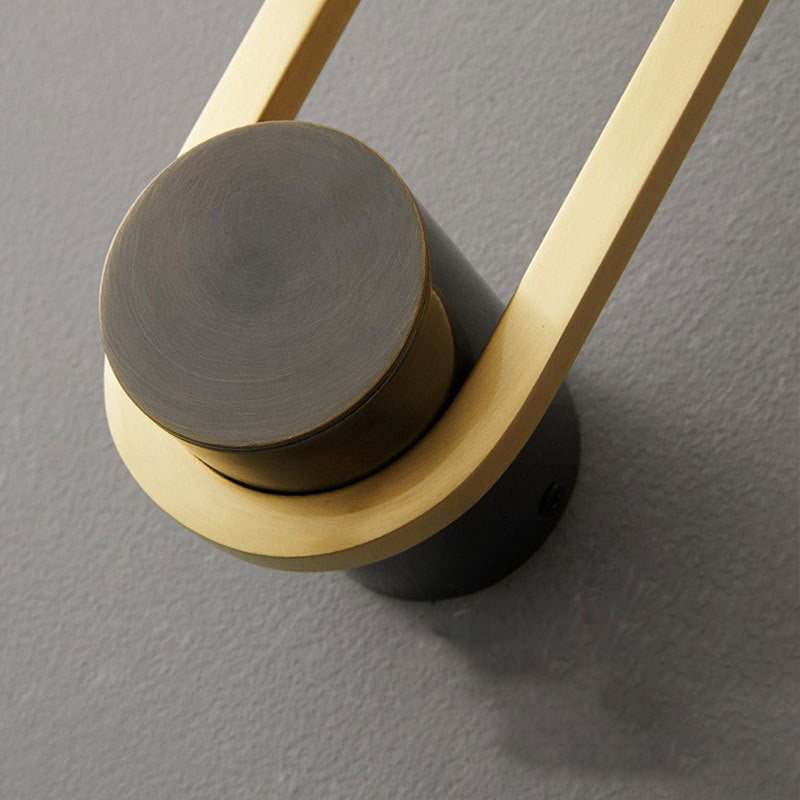 Post-Modern Wall Sconce Thin-Line Brass Sconce Lighting in Gold for Bedroom