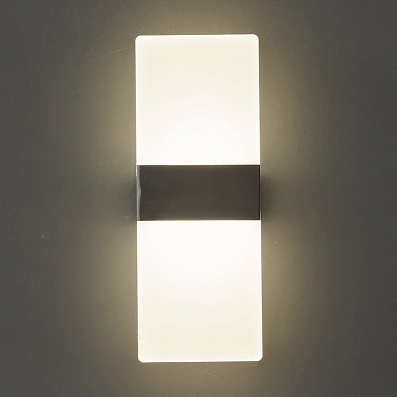 Post-Modern Wall Sconce Rectangular Brass Sconce Lighting for Bedroom