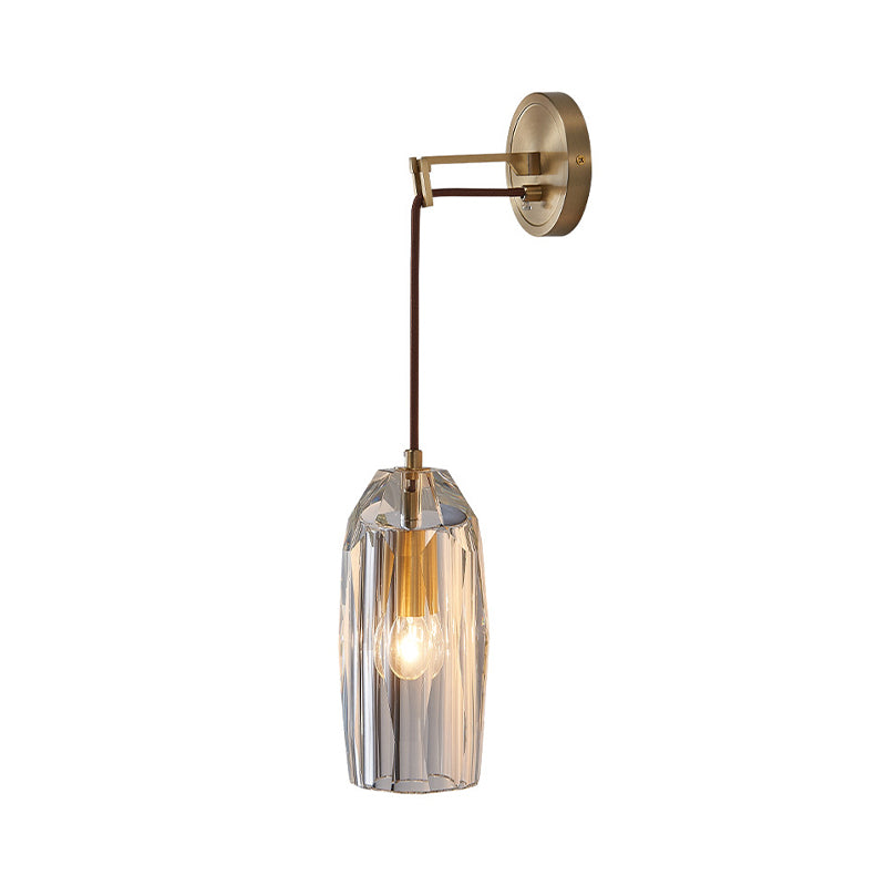 Post-Modern Wall Sconce Crystal and Brass Sconce Lighting for Hallway