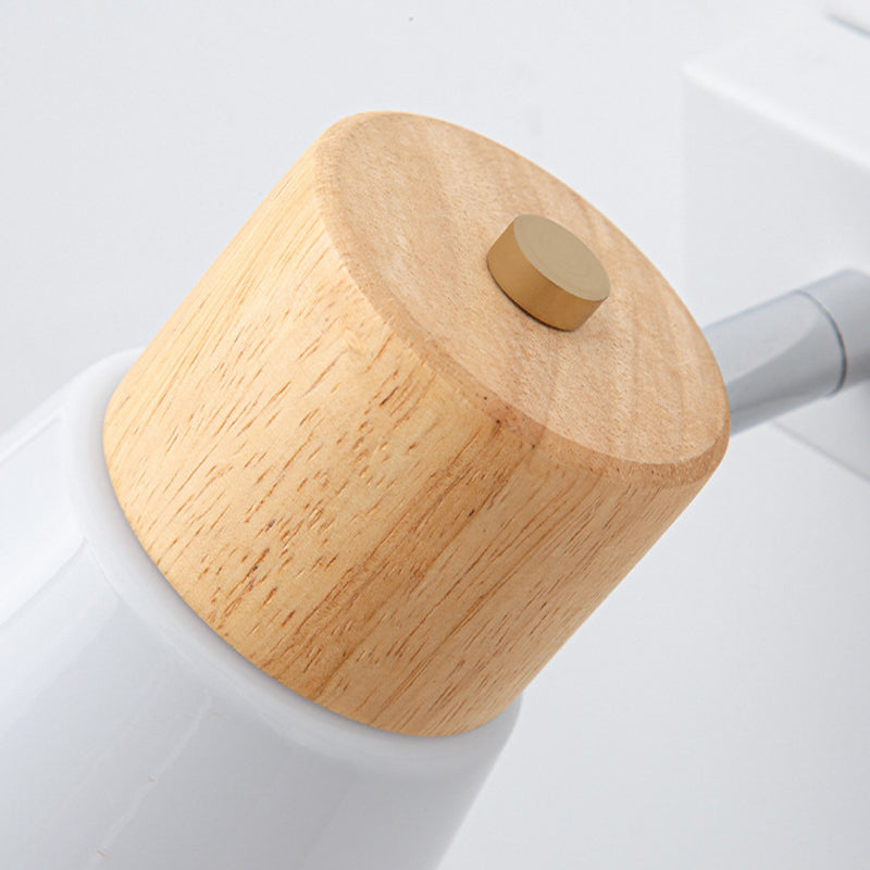 Wood Cone Shape Wall Light Modern Style Multi Lights Wall Light Sconce in White