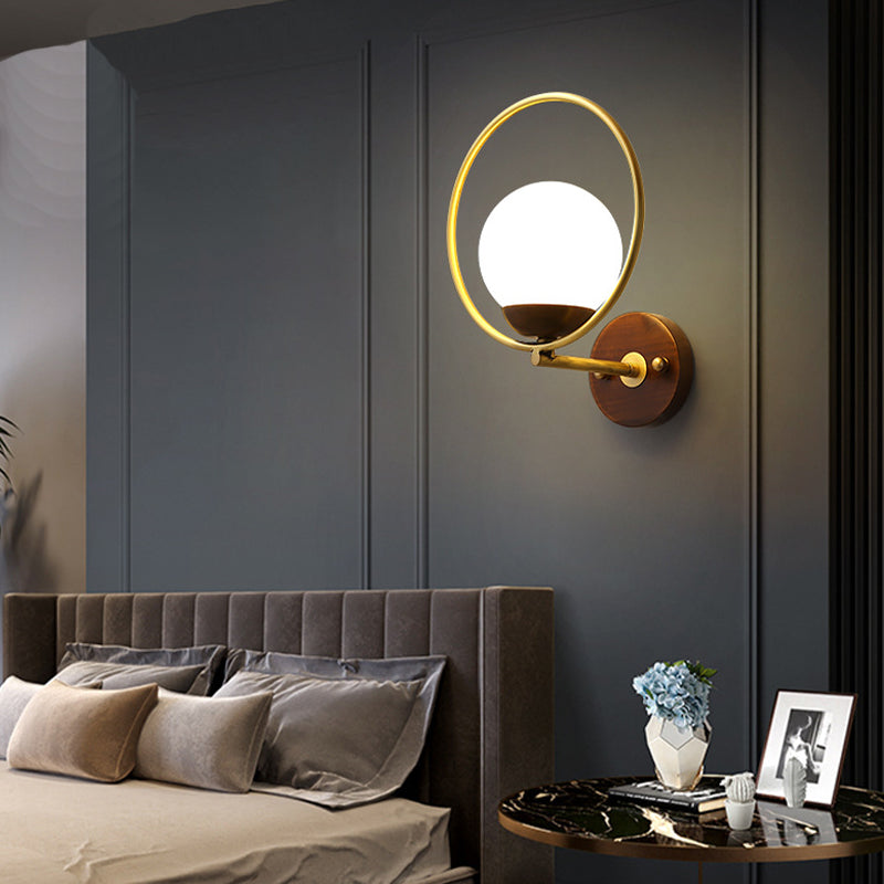 Unique Shape Wall Light Fixture Modern Wood Wall Mounted Lighting for Dining Room