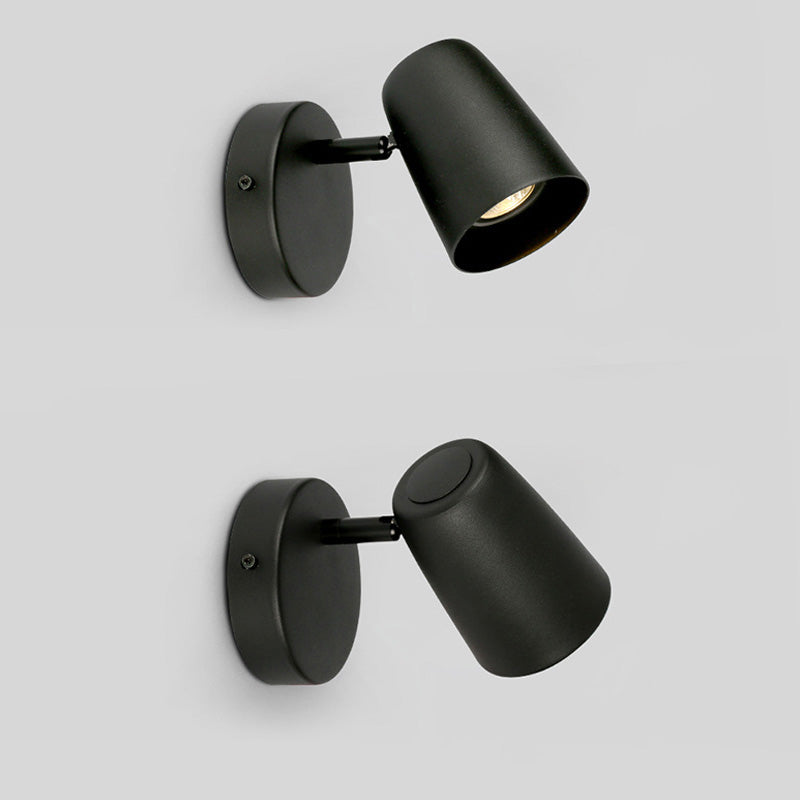 Modernism 2-Light Black/White/Nickel Wall Mounted Sconce Metallic Shaded Wall Light