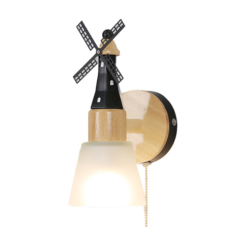 Nordic Style Wall Mount Light Windmill Shape Wall Lamp for Children's Room