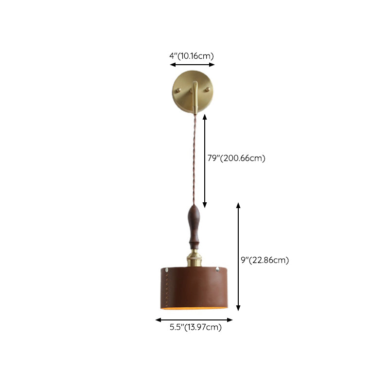 Modernism Wall Hanging Light Brown Sconce Lighting for Bedroom