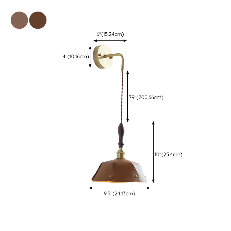 Modernism Wall Hanging Light Brown Sconce Lighting for Bedroom