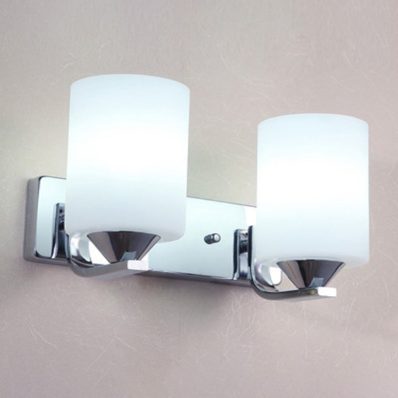 Modern Style Cylinder Shape Wall Light Glass Sconces for Bedroom