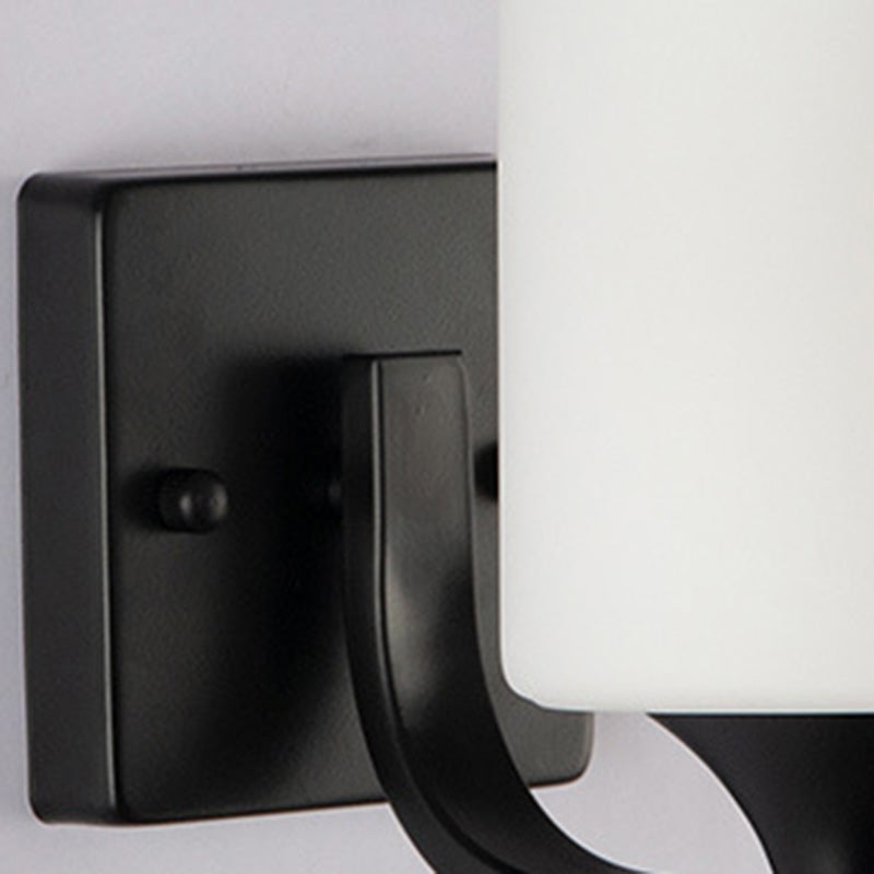 Modern Style Cylinder Shape Wall Light Glass Sconces for Bedroom