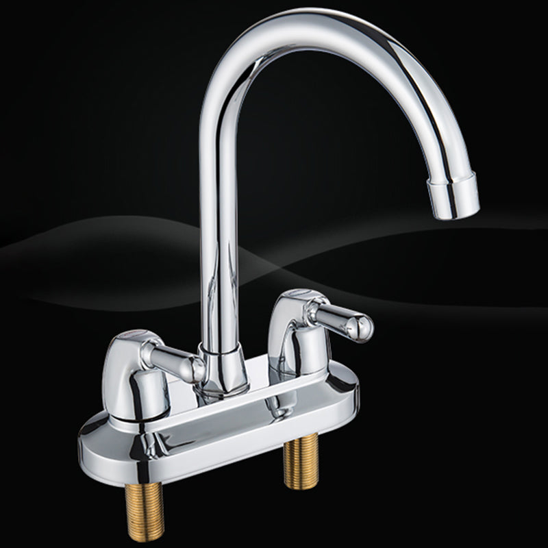 2 Handle Modern Vessel Sink Faucet Swivel Spout Bathroom Faucet