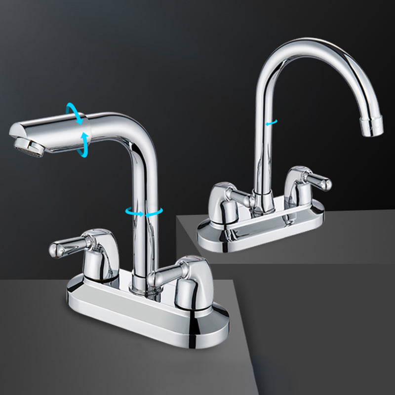 2 Handle Modern Vessel Sink Faucet Swivel Spout Bathroom Faucet