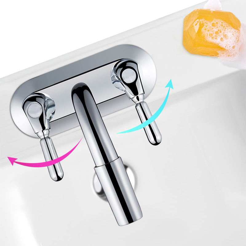 2 Handle Modern Vessel Sink Faucet Swivel Spout Bathroom Faucet