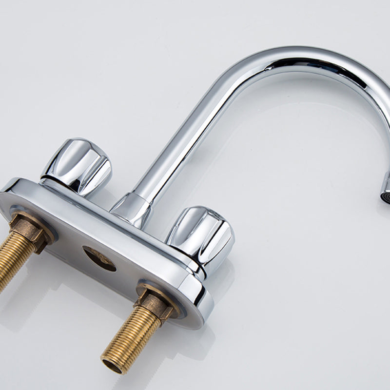 2 Handle Modern Vessel Sink Faucet Swivel Spout Bathroom Faucet