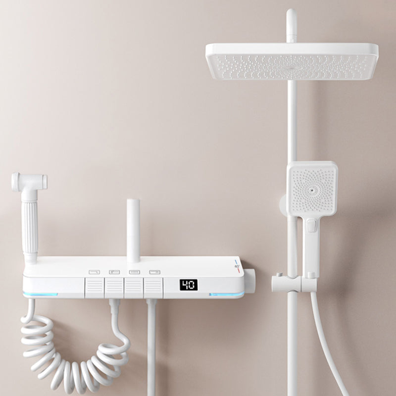 Modern Shower System Brass Slide Bar Included Wall Mounted Shower Set