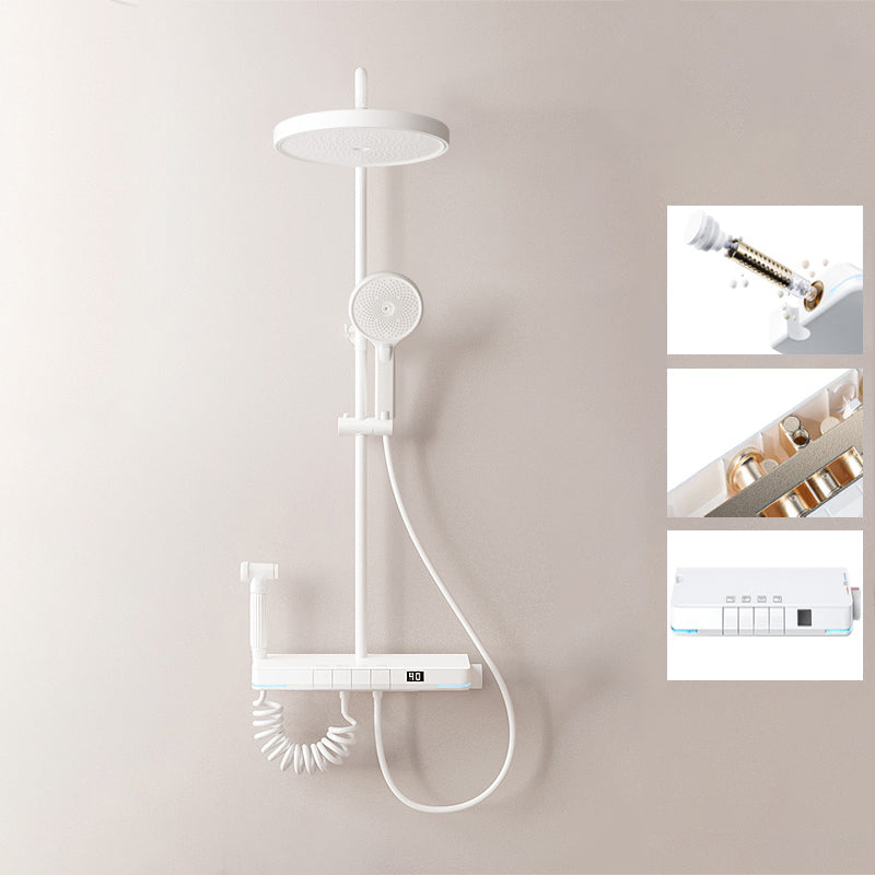Modern Shower System Brass Slide Bar Included Wall Mounted Shower Set
