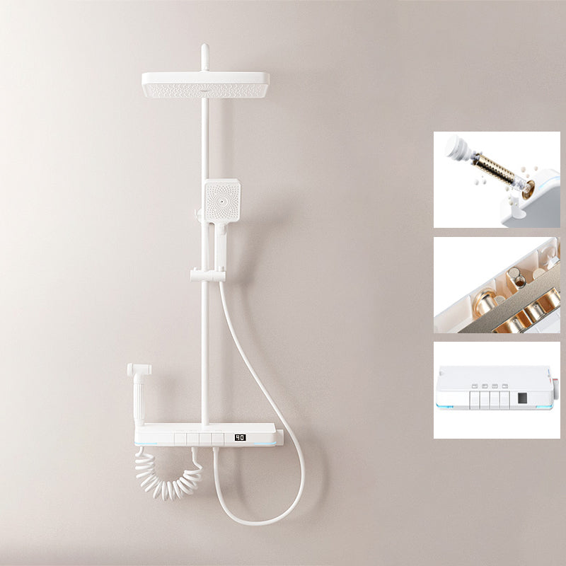 Modern Shower System Brass Slide Bar Included Wall Mounted Shower Set