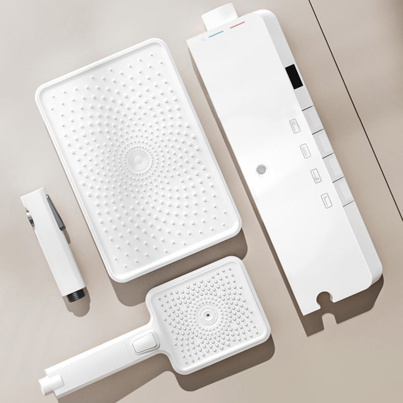 Modern Shower System Brass Slide Bar Included Wall Mounted Shower Set