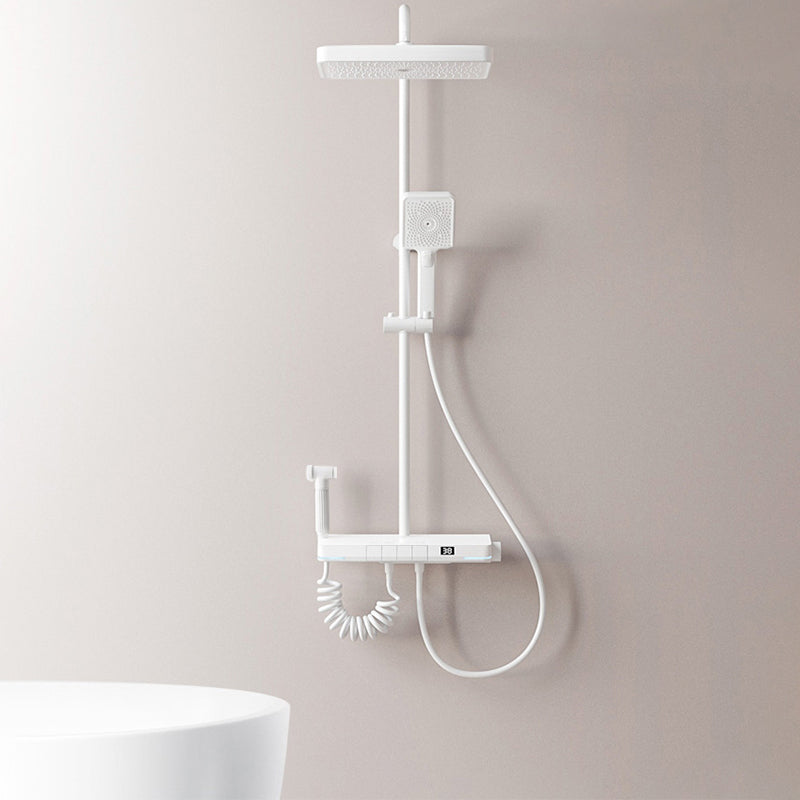 Modern Shower System Brass Slide Bar Included Wall Mounted Shower Set