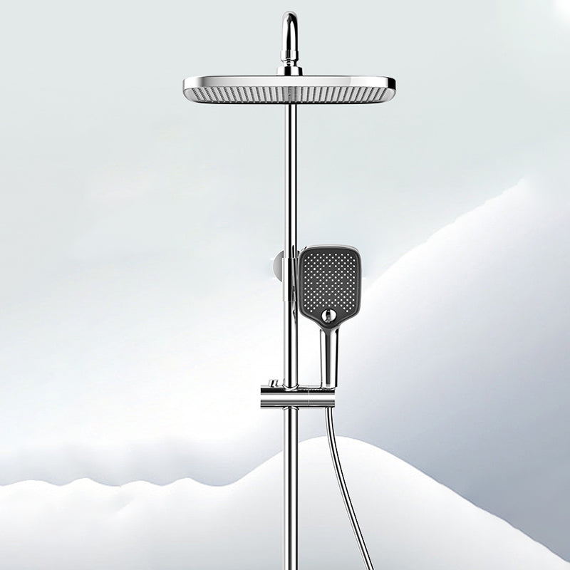 Modern Shower Faucet Brass Adjustable Shower Head Temperature Control Shower System