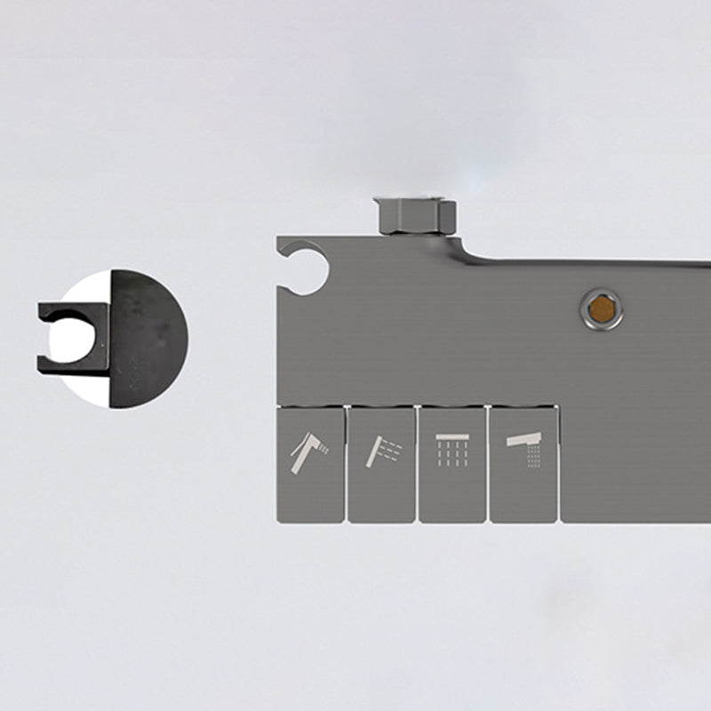 Brass Wall Mounted Shower System Slide Bar Included Shower Set