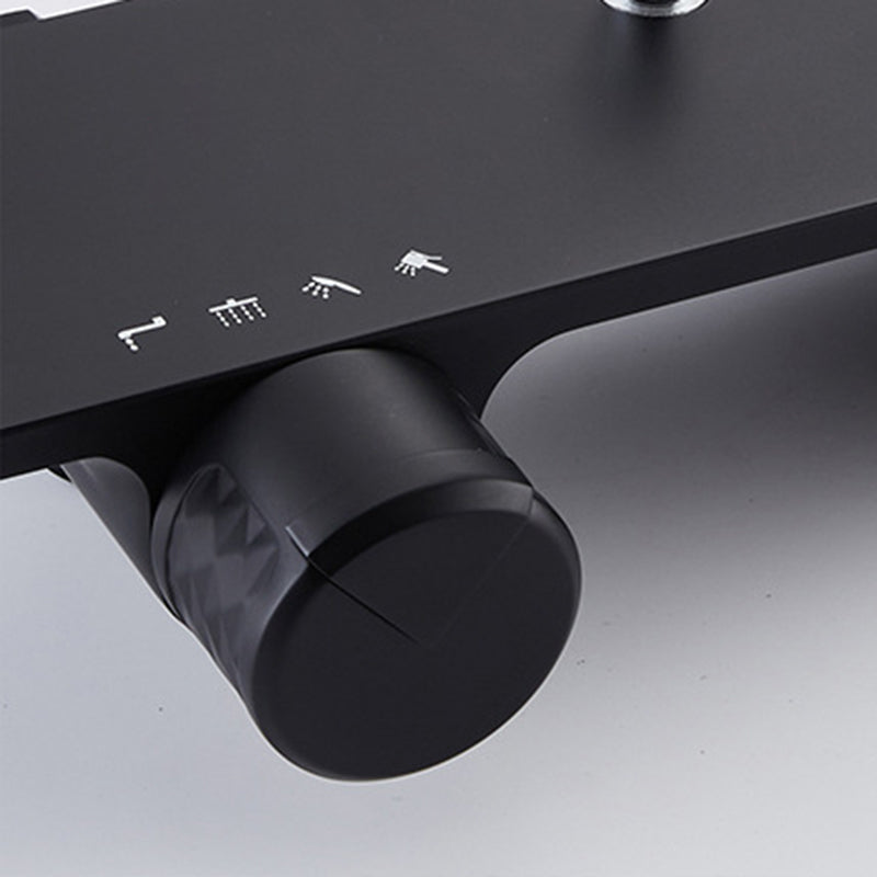 Brass Wall Mounted Shower System Slide Bar Included Shower Set