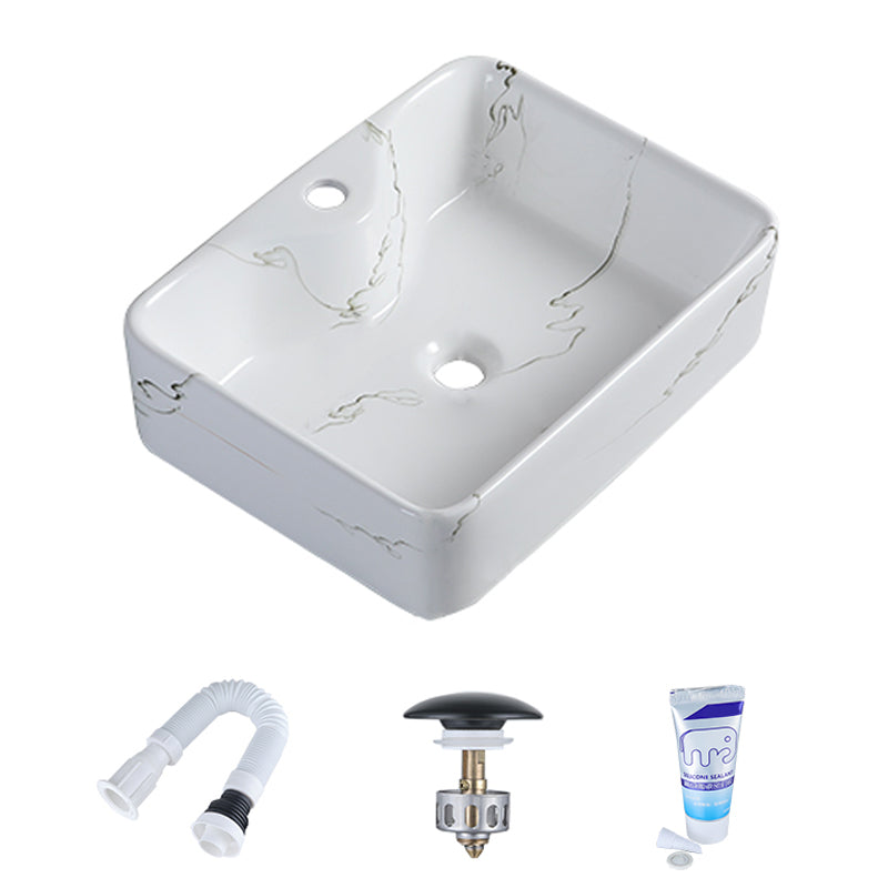 Modern Porcelain Trough Sink Oval-shape Trough Bathroom Sink