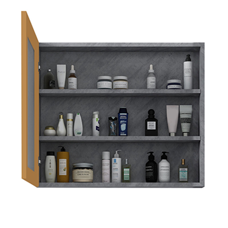 Glam Sink Vanity Wall-Mounted 2 Doors Rectangle Single Bathroom Sink Vanity with Mirror