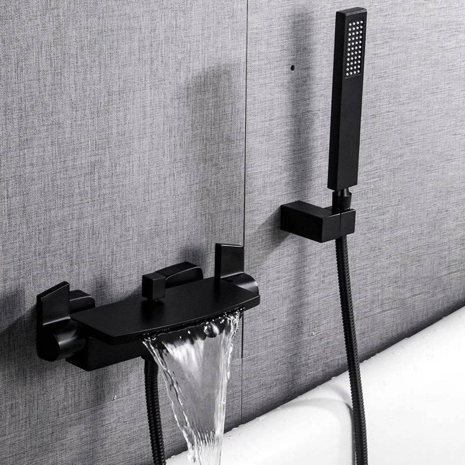 Tub Spout Bathroom Waterfall Wall Mounted Storage Shelf Bathroom Faucet