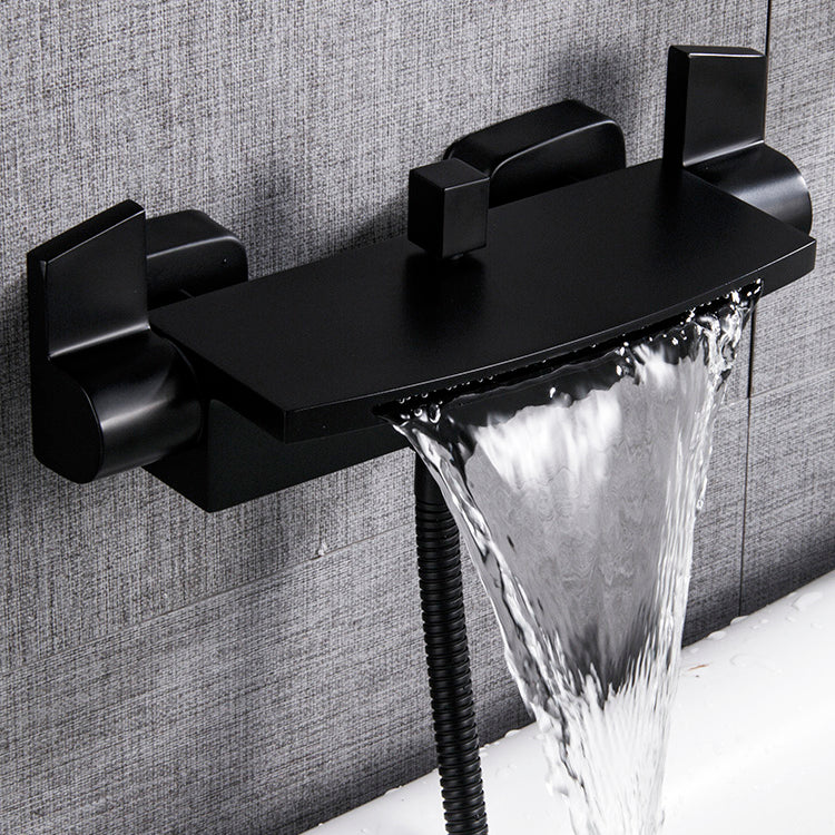 Tub Spout Bathroom Waterfall Wall Mounted Storage Shelf Bathroom Faucet