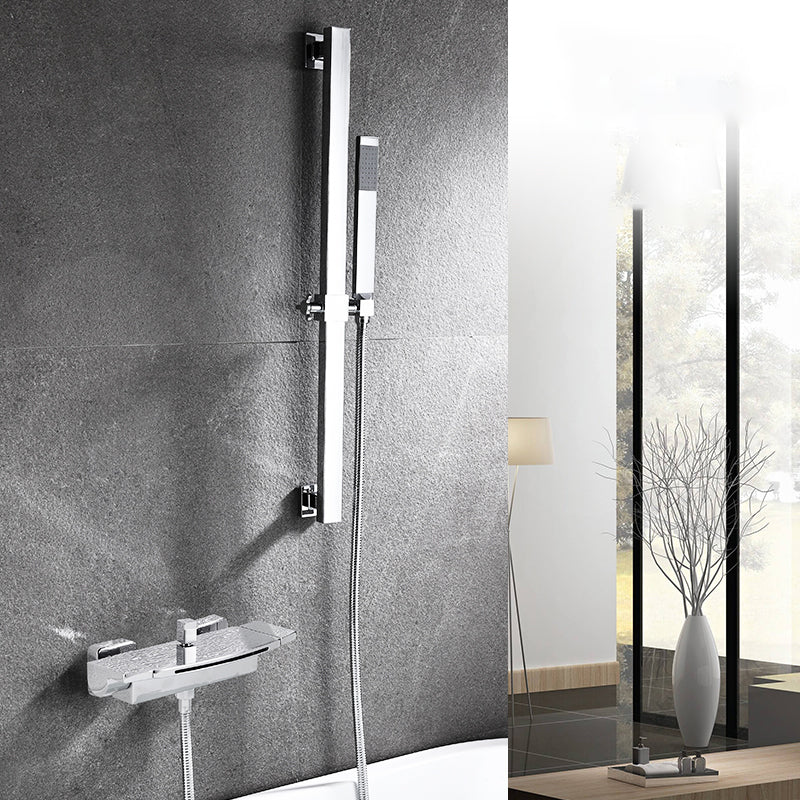 Tub Spout Bathroom Waterfall Wall Mounted Storage Shelf Bathroom Faucet