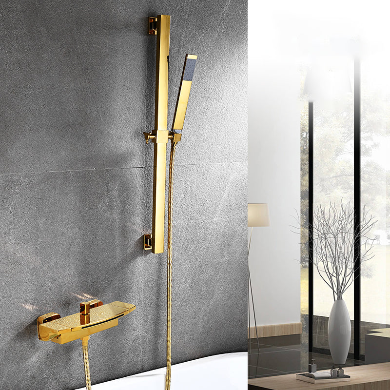 Tub Spout Bathroom Waterfall Wall Mounted Storage Shelf Bathroom Faucet