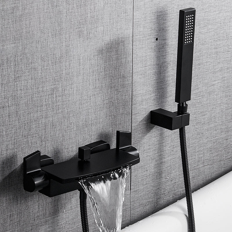 Tub Spout Bathroom Waterfall Wall Mounted Storage Shelf Bathroom Faucet